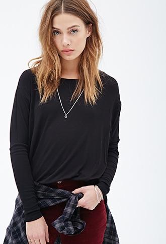 Forever21 Boxy Heathered Top