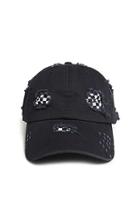 Forever21 Men Distressed Checkered Cap