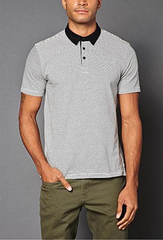 Forever21 Striped Polo