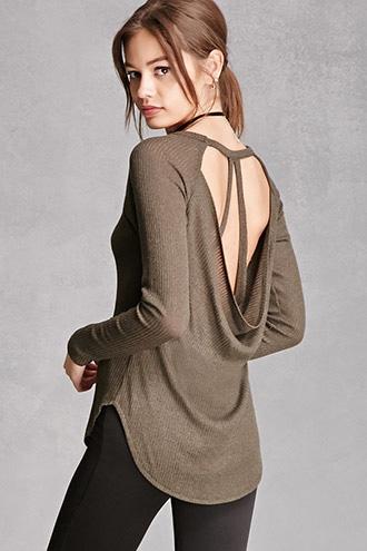 Forever21 Women's  Cowl Strappy Back Top