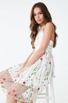 Forever21 Embroidered Floral Illusion Dress