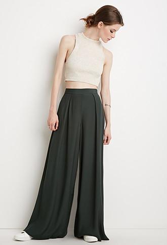 Love21 Women's Pleated Wide-leg Pants