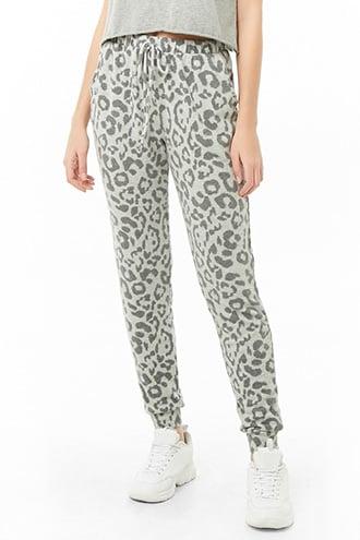 Forever21 Brushed Leopard Print Pants