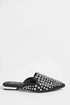 Forever21 Studded Faux Leather Loafer Mules