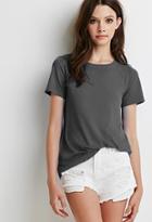 Forever21 Distressed Trim Tee
