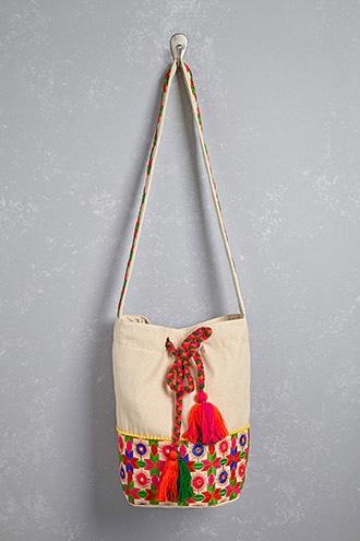 Forever21 Amale Embroidered Satchel