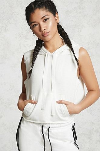 Forever21 French Terry Hooded Pullover