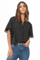 Forever21 Butterfly-sleeve Shirt