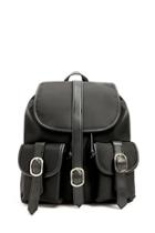 Forever21 Buckle-strap Drawstring Backpack