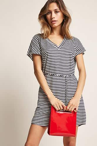 Forever21 Striped V-neck Dress