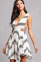 Forever21 Checker Print Caged Dress