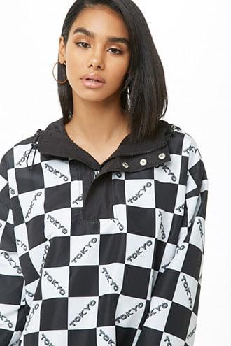 Forever21 Tokyo Checkered Anorak