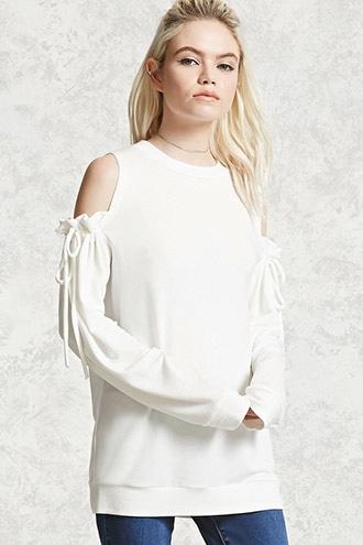 Forever21 Self-tie Open-shoulder Top