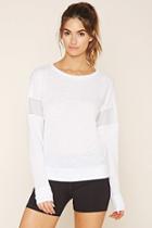 Forever21 Women's  Active Mesh Paneled Top