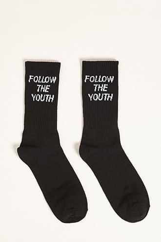 Forever21 Follow The Youth Graphic Crew Socks