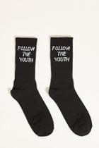 Forever21 Follow The Youth Graphic Crew Socks