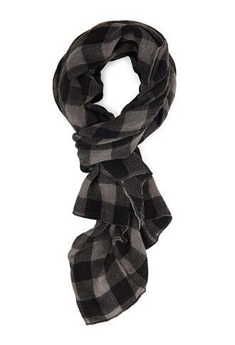 Forever21 Woven Plaid Scarf Charcoal/black One Size