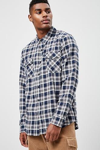 Forever21 Retrofit Plaid Print Shirt