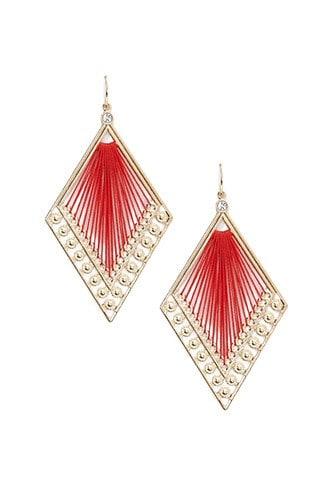 Forever21 Diamond Threaded Drop Earrings
