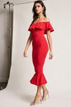 Forever21 Flounce Off-the-shoulder Prom Dress