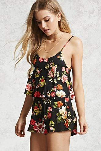 Forever21 Floral Flounce Romper