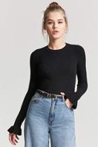 Forever21 Ribbed Bell-cuff Top