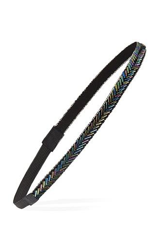 Forever21 Bugle Bead Headband (black/multi)