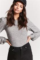 Forever21 Puff Sleeve Sweater Knit Top