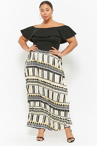 Forever21 Plus Size Satin Maxi Skirt