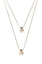 Forever21 Gold & Clear Geo Necklace Set