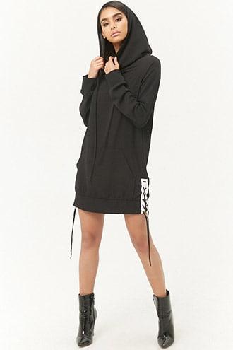 Forever21 Crepe Hoodie Dress