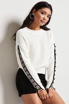 Forever21 O-ring Embellished Ladder Cutout Sweater