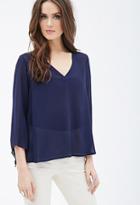 Forever21 Contemporary Angel-sleeved Blouse