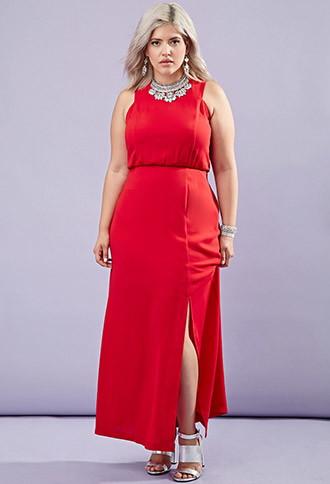 Forever21 Plus High-slit Maxi Dress