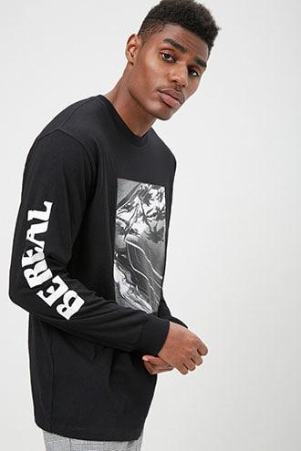 Forever21 Be Real Present Graphic Top