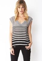 Forever21 Contemporary Standout Striped Chiffon Top