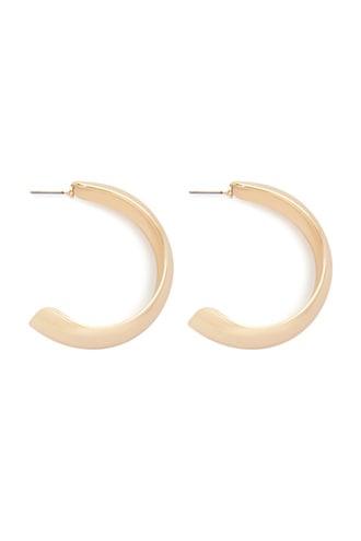 Forever21 High-polish Open Semi-hoop Earrings