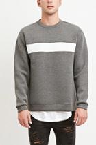 Forever21 Striped Scuba Knit Sweatshirt
