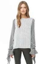Forever21 Striped Satin Top