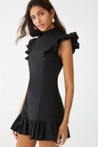 Forever21 Ruffled Cap Sleeve Mini Dress