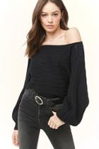 Forever21 Ribbed Geo Open-knit Sweater