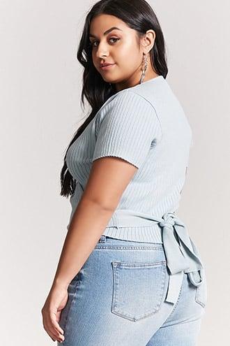 Forever21 Plus Size Ribbed Wrap Top