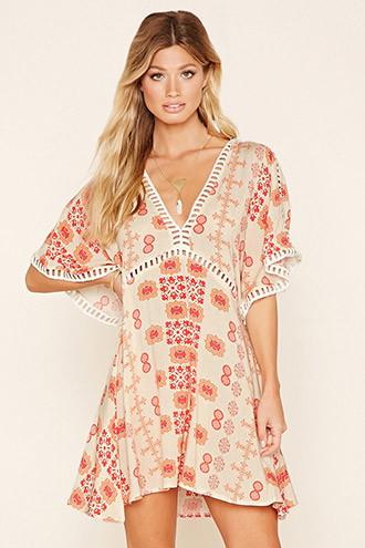 Forever21 Women's  Selfie Leslie Floral Mini Dress