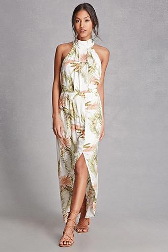 Forever21 Indikah Tropical High Neck Dress