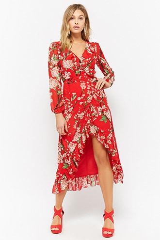 Forever21 Floral High-low Maxi Dress