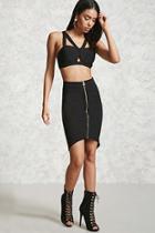 Forever21 Zip-front High-low Skirt