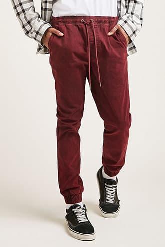 Forever21 Mineral Wash Woven Joggers