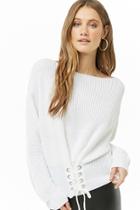 Forever21 Lace-up Dolman Sweater