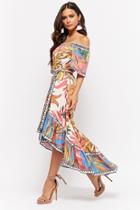 Forever21 High-low Foliage Print Dress