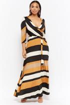 Forever21 Plus Size Striped Surplice Dress